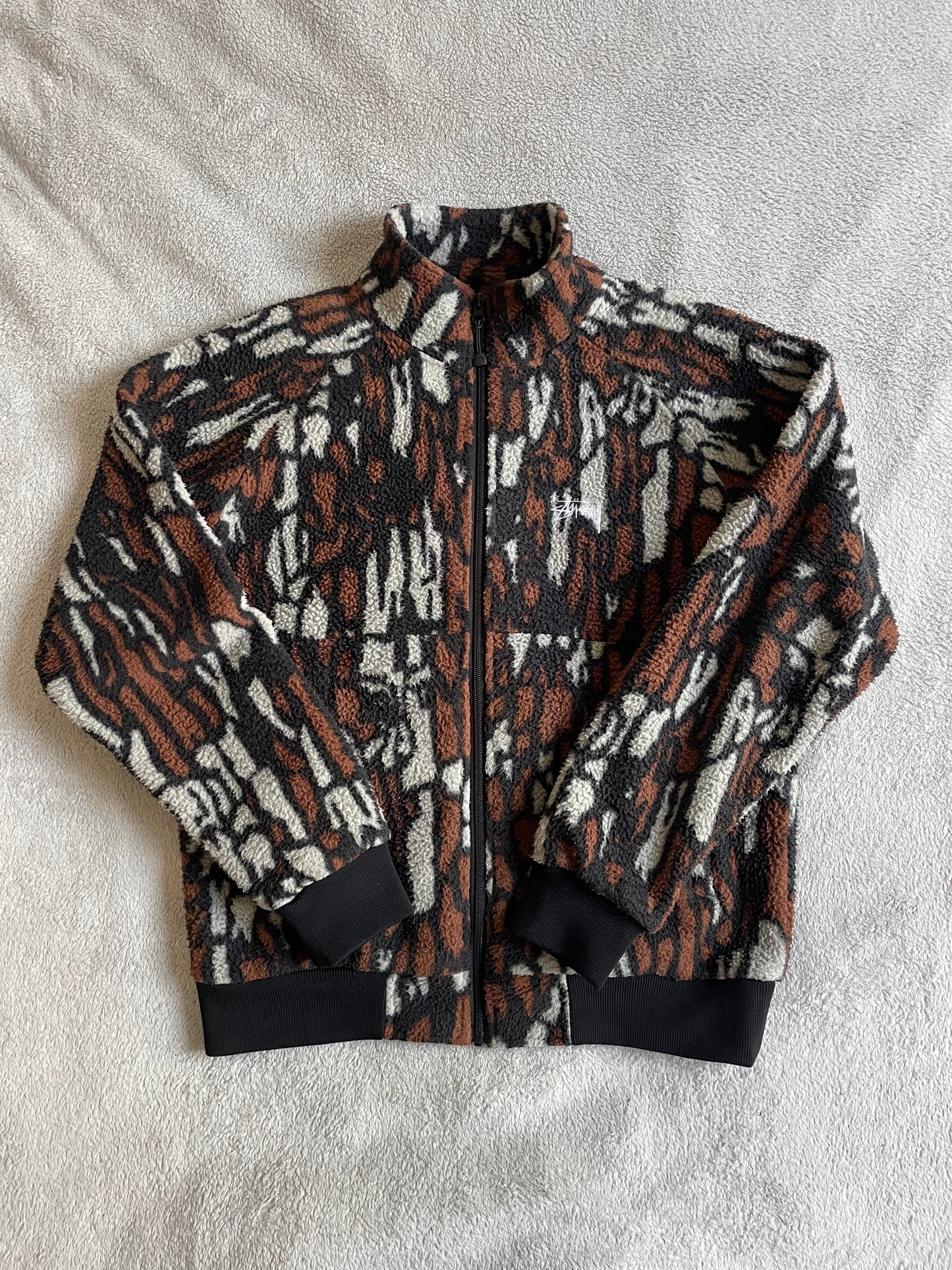 Stussy Tree Bark Fleece Jacket