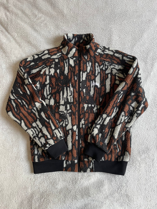 Stussy Tree Bark Fleece Jacket